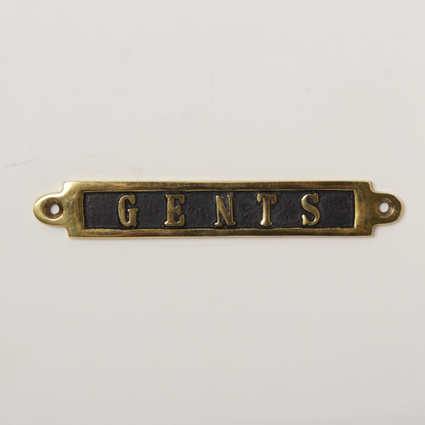 BRASS SIGN  GENTS