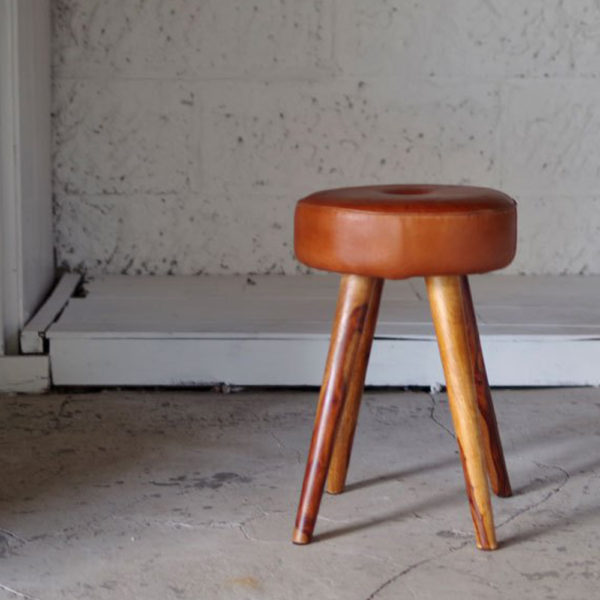 SF LEATHER STOOL