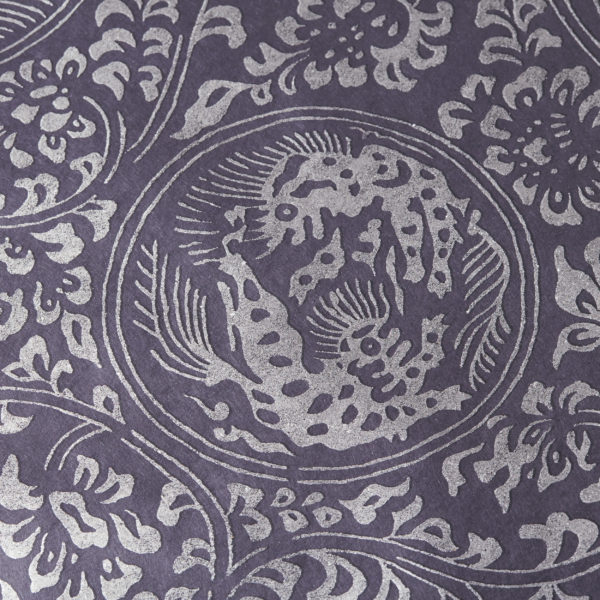 獅子地紋  AntiqueSilver 紺