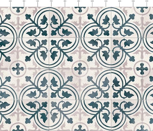 French Antique Tile ー夏水組デザイン クッションフロア【別送品・送料込み価格】
