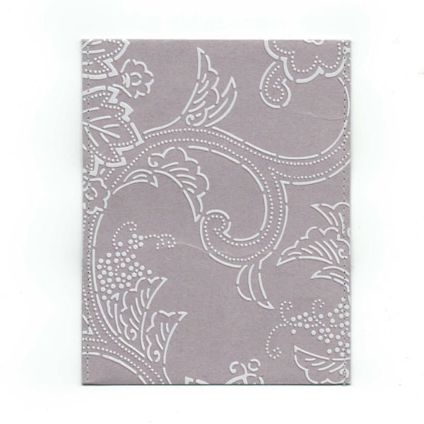 ふすま紙カードケース 唐草更紗(浅紫)×葉桜(利休鼠)