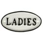 Iron oval sign LADIES WH